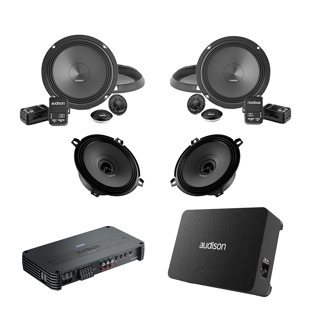 Pachet Difuzoare Auto cu subwoofer Mercedes-Benz C Class W203 2004-2011 Audison Prima 1010 W