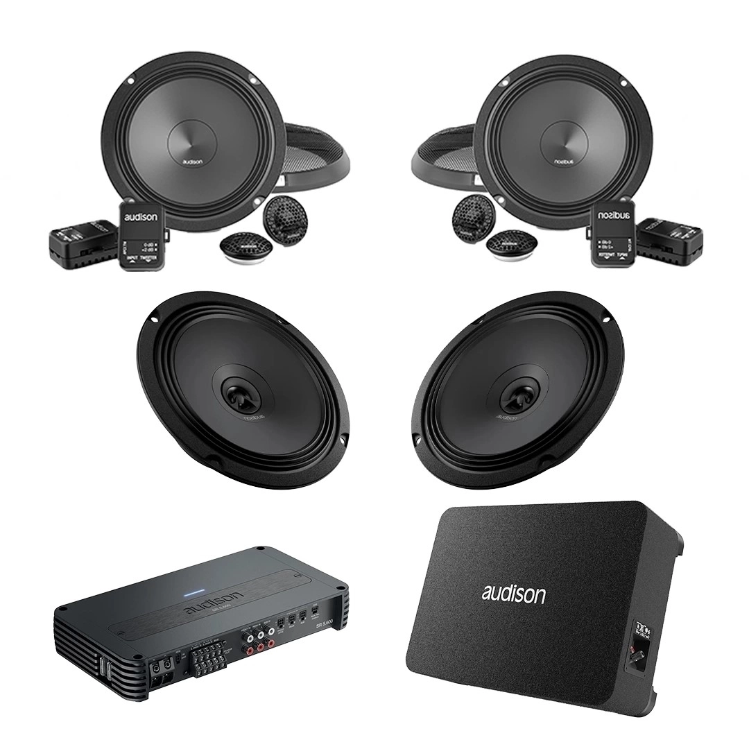 Pachet difuzoare auto cu subwoofer Ssangyong - KGM Tivoli 2015 - Prezent Audison Prima 1010 W